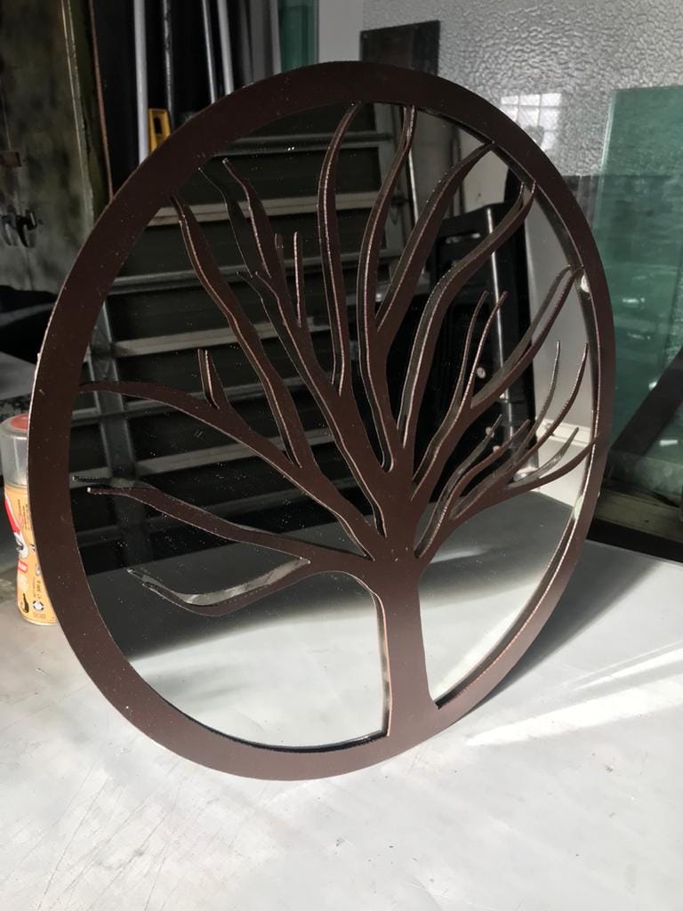 Decorative plasma-cut steel tree