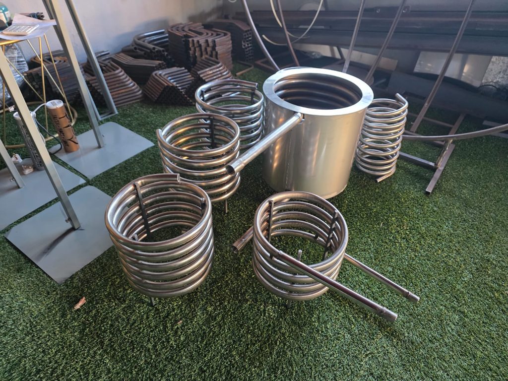 Range of custom stainless-steel jacuzzi heating coils